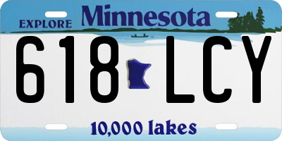 MN license plate 618LCY