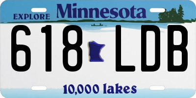 MN license plate 618LDB