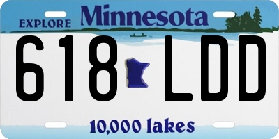 MN license plate 618LDD
