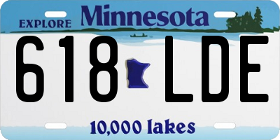 MN license plate 618LDE