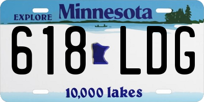 MN license plate 618LDG