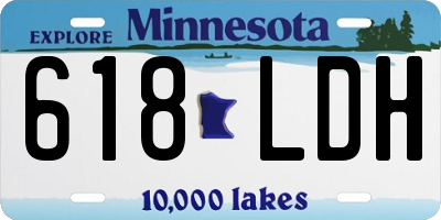 MN license plate 618LDH