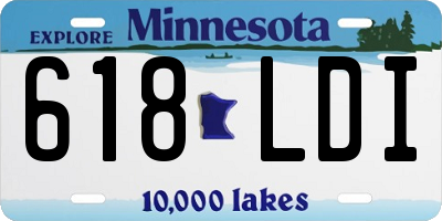 MN license plate 618LDI