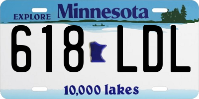 MN license plate 618LDL