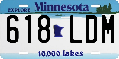 MN license plate 618LDM