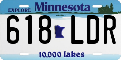MN license plate 618LDR