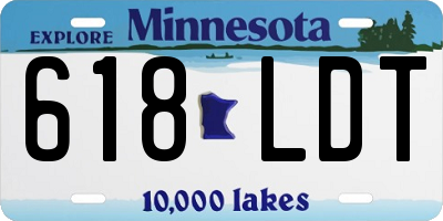 MN license plate 618LDT
