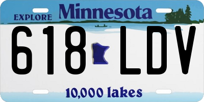MN license plate 618LDV