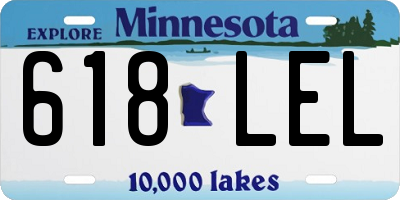 MN license plate 618LEL