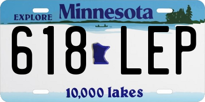 MN license plate 618LEP