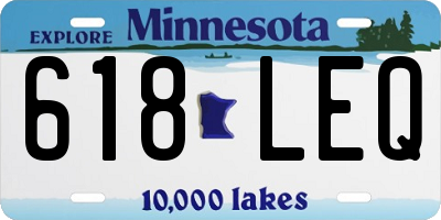 MN license plate 618LEQ