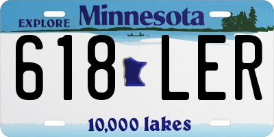 MN license plate 618LER