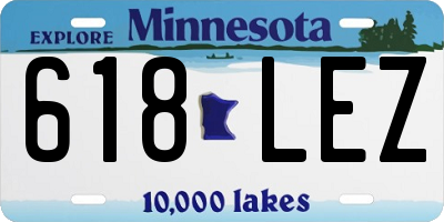 MN license plate 618LEZ