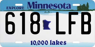 MN license plate 618LFB