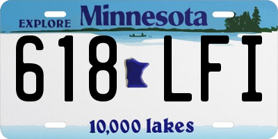 MN license plate 618LFI
