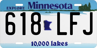 MN license plate 618LFJ