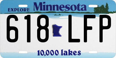 MN license plate 618LFP