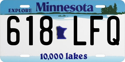 MN license plate 618LFQ
