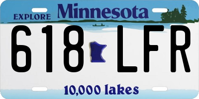 MN license plate 618LFR