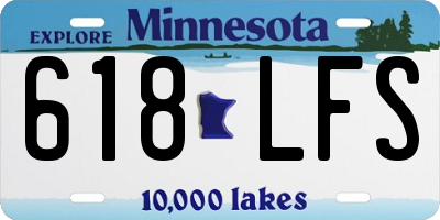 MN license plate 618LFS