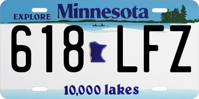 MN license plate 618LFZ