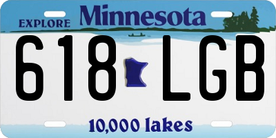 MN license plate 618LGB