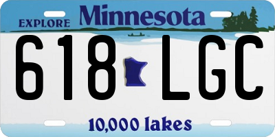 MN license plate 618LGC