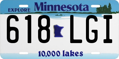 MN license plate 618LGI