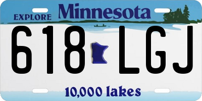 MN license plate 618LGJ