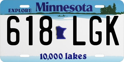 MN license plate 618LGK