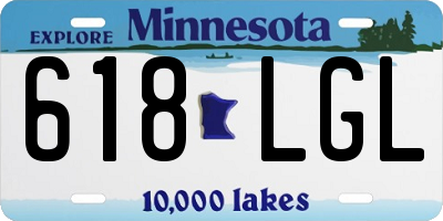 MN license plate 618LGL