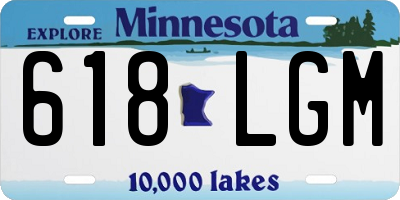 MN license plate 618LGM