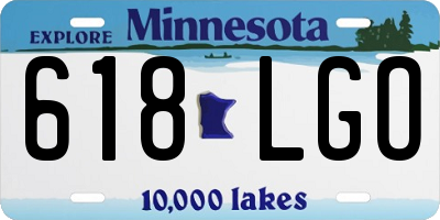MN license plate 618LGO