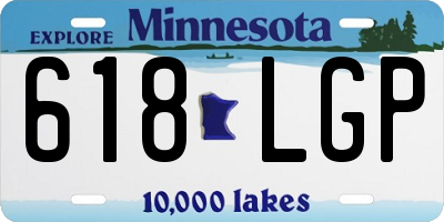 MN license plate 618LGP