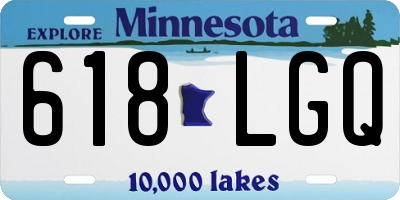 MN license plate 618LGQ