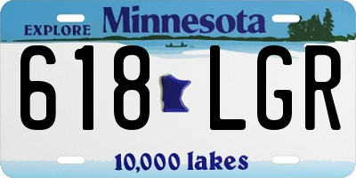 MN license plate 618LGR