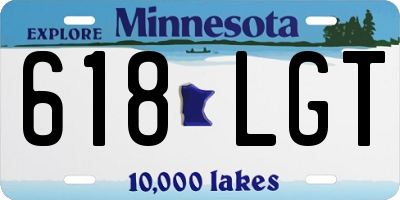 MN license plate 618LGT
