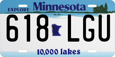 MN license plate 618LGU