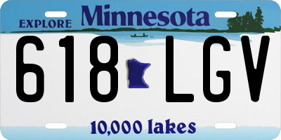 MN license plate 618LGV