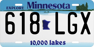 MN license plate 618LGX
