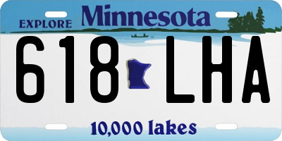 MN license plate 618LHA