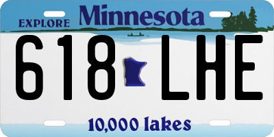 MN license plate 618LHE