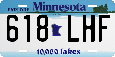 MN license plate 618LHF