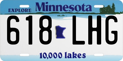 MN license plate 618LHG