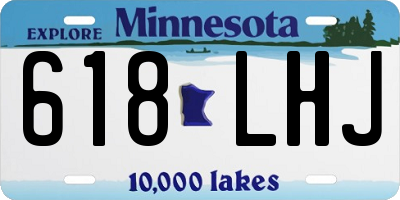 MN license plate 618LHJ