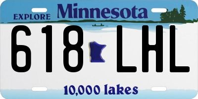 MN license plate 618LHL