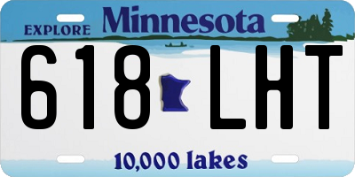 MN license plate 618LHT