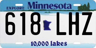 MN license plate 618LHZ