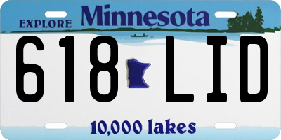 MN license plate 618LID