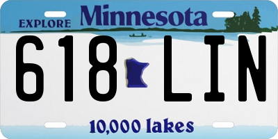 MN license plate 618LIN